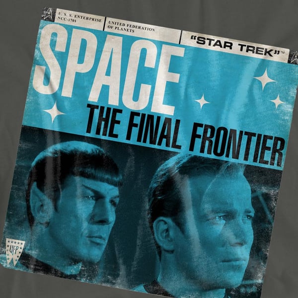 Star Trek Unisex Adult Final Frontier Cover T-Shirt