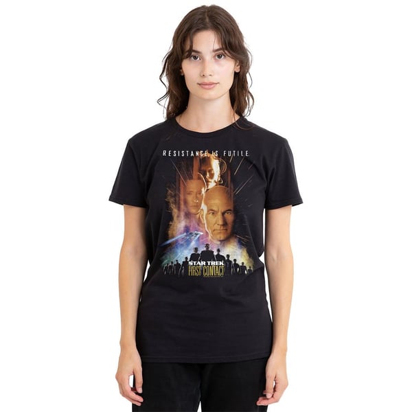 Star Trek Unisex Adult First Contact T-Shirt