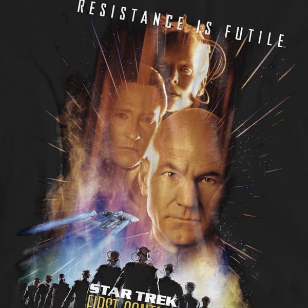 Star Trek Unisex Adult First Contact T-Shirt