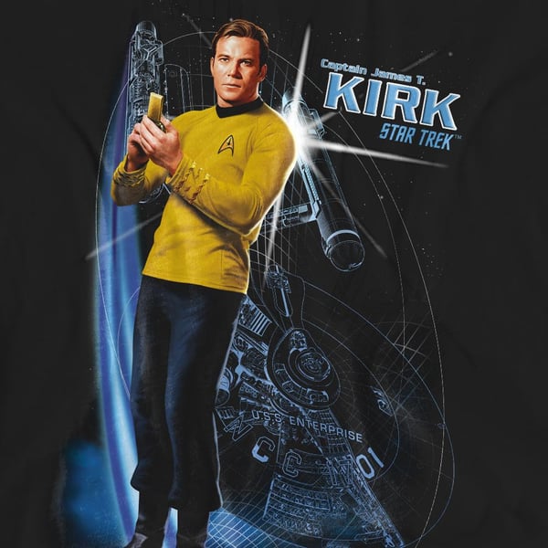 Star Trek Unisex Adult Galactic Captain Kirk T-Shirt
