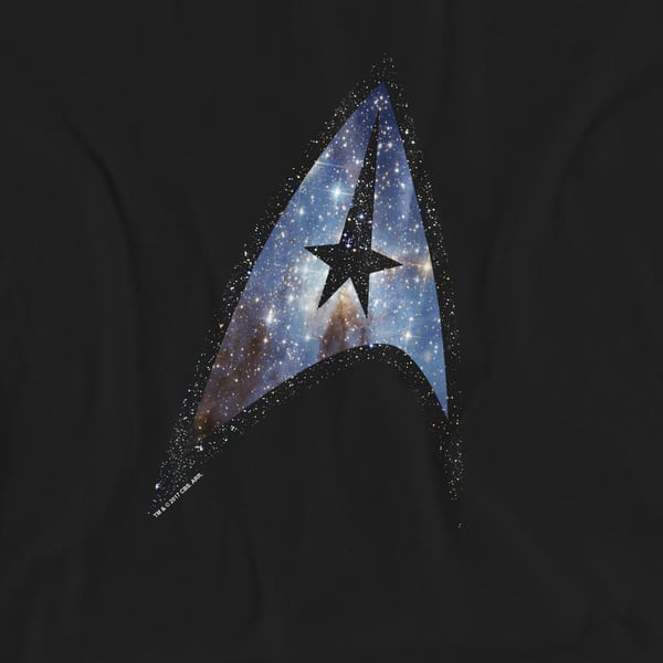 Star Trek Unisex Adult Galactic Shield T-Shirt