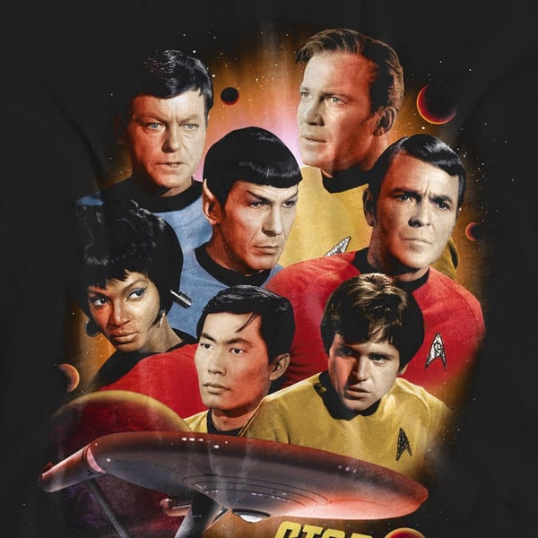 Star Trek Unisex Adult Heart of the Enterprise T-Shirt