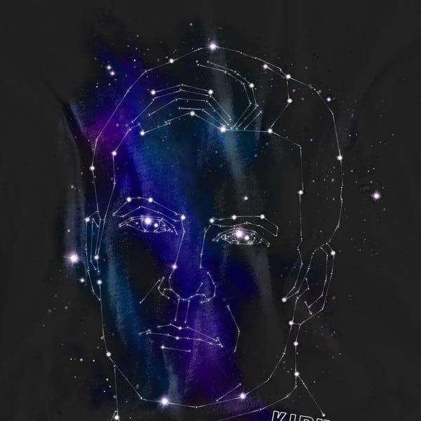Star Trek Unisex Adult Captain Kirk Constellations T-Shirt