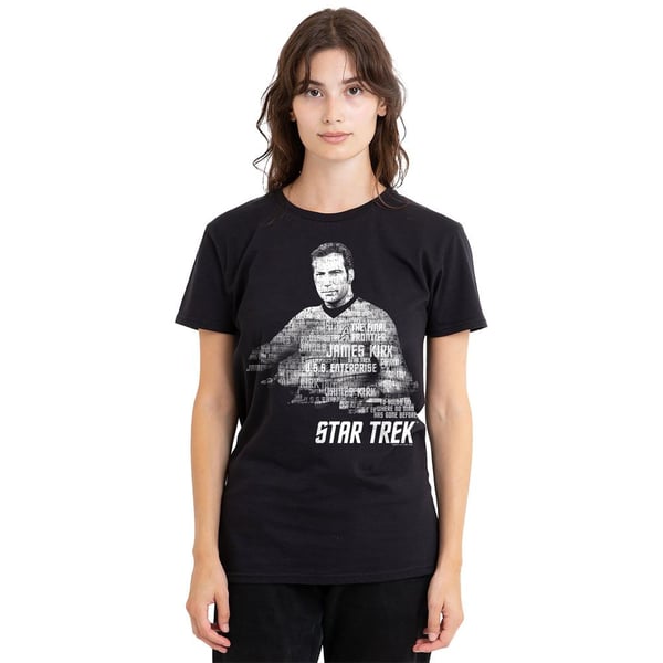 Star Trek Unisex Adult Words Captain Kirk T-Shirt