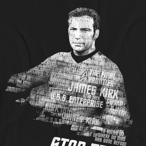 Star Trek Unisex Adult Words Captain Kirk T-Shirt