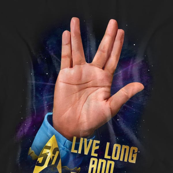 Star Trek Unisex Adult LLAP 50 T-Shirt