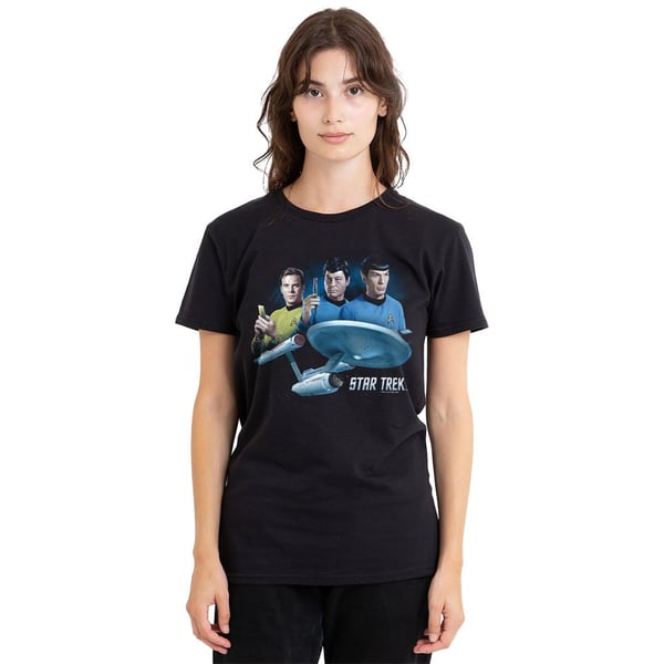 Star Trek Unisex Adult Main Three T-Shirt
