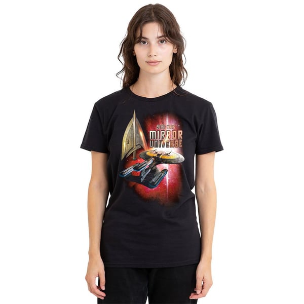 Star Trek Unisex Adult Mirror Enterprise T-Shirt