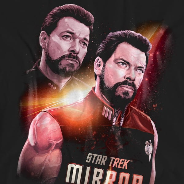 Star Trek Unisex Adult Mirror Riker T-Shirt