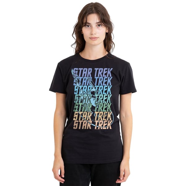 Star Trek Unisex Adult Enterprise Multi Logo T-Shirt