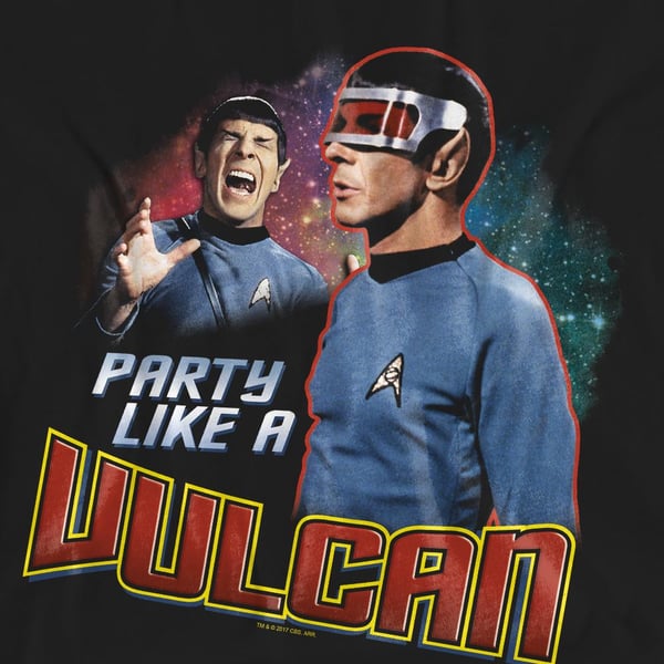 Star Trek Unisex Adult Party Like a Vulcan T-Shirt