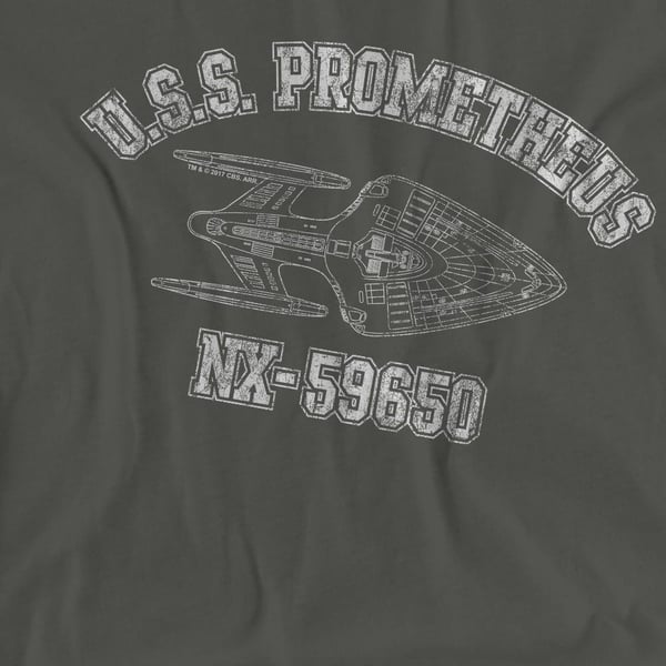 Star Trek Unisex Adult Prometheus Athletic T-Shirt