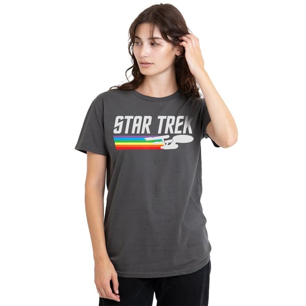 Star Trek Unisex Adult Rainbow Trail T-Shirt
