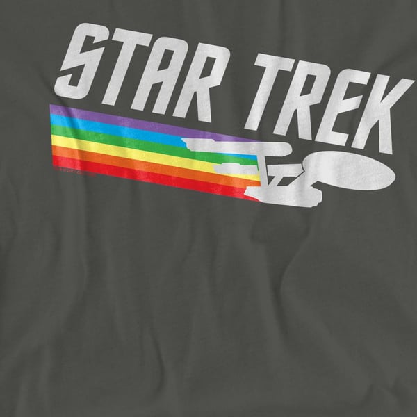 Star Trek Unisex Adult Rainbow Trail T-Shirt