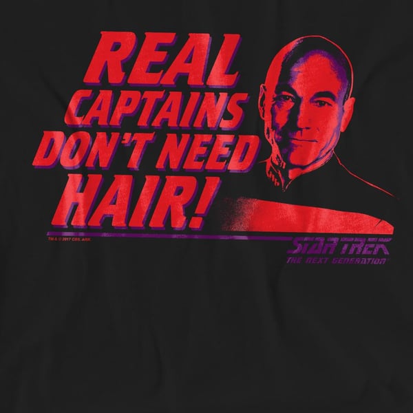 Star Trek Unisex Adult Real Captain T-Shirt