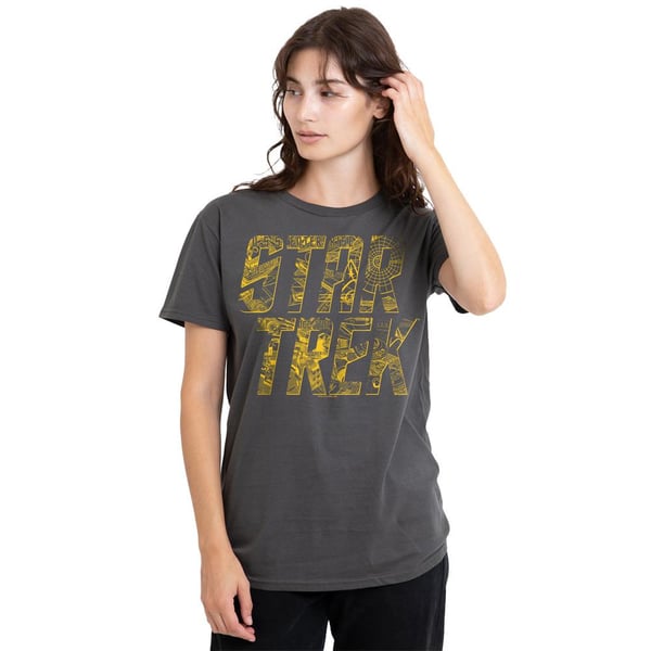Star Trek Unisex Adult Schematic Logo T-Shirt