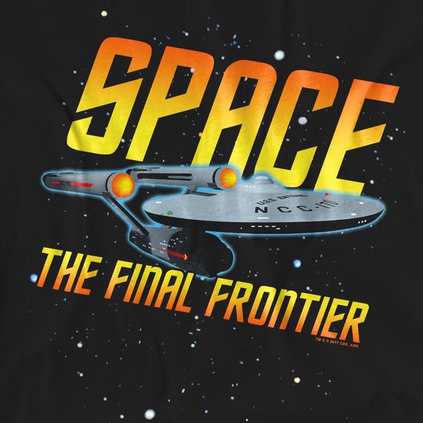 Star Trek Unisex Adult Space T-Shirt