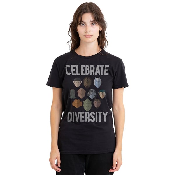 Star Trek Unisex Adult The Celebrate Diversity T-Shirt