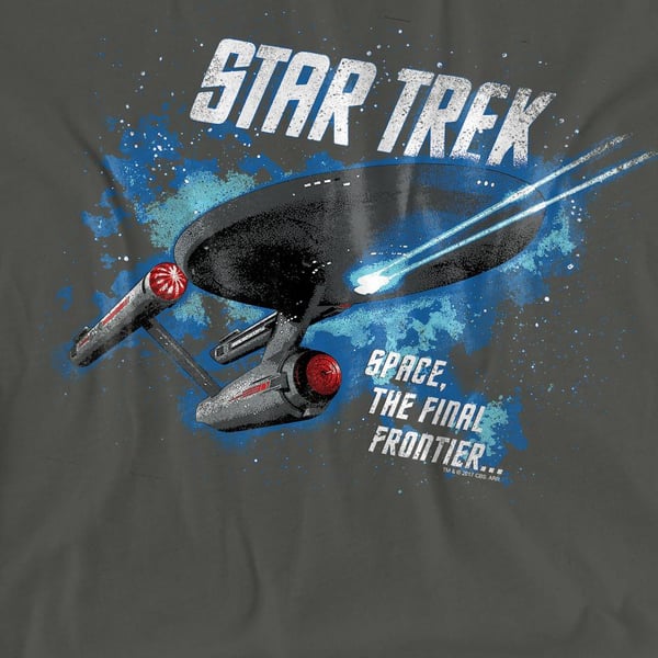 Star Trek Unisex Adult The Final Frontier T-Shirt