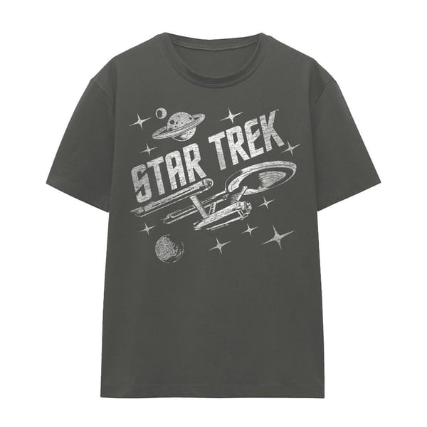 Star Trek Unisex Adult Through Space T-Shirt