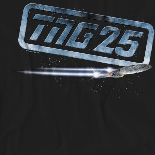 Star Trek Unisex Adult The Next Generation 25 Enterprise T-Shirt