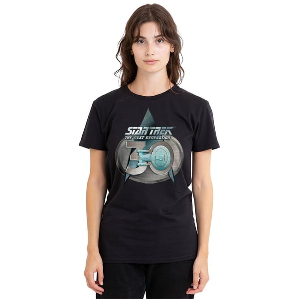 Star Trek Unisex Adult The Next Generation 30 Logo T-Shirt