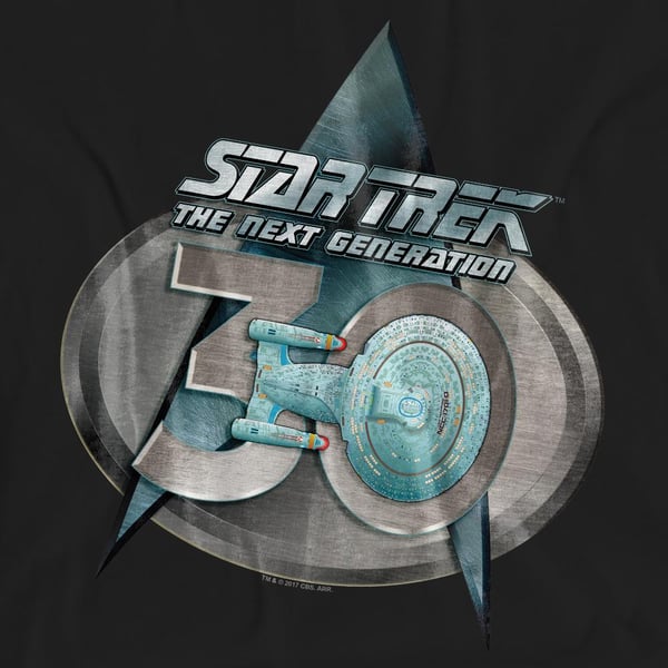 Star Trek Unisex Adult The Next Generation 30 Logo T-Shirt