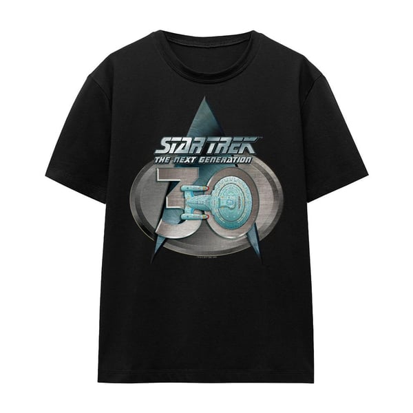 Star Trek Unisex Adult The Next Generation 30 Logo T-Shirt