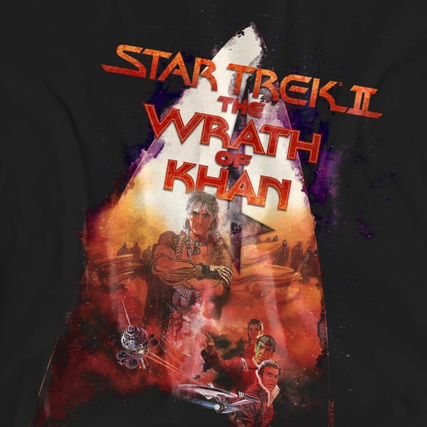 Star Trek Unisex Adult The Wrath of Khan Poster T-Shirt