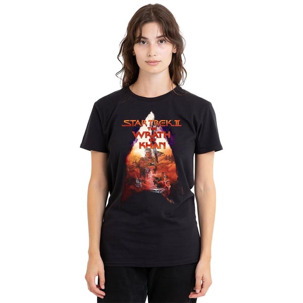 Star Trek Unisex Adult The Wrath of Khan Poster T-Shirt
