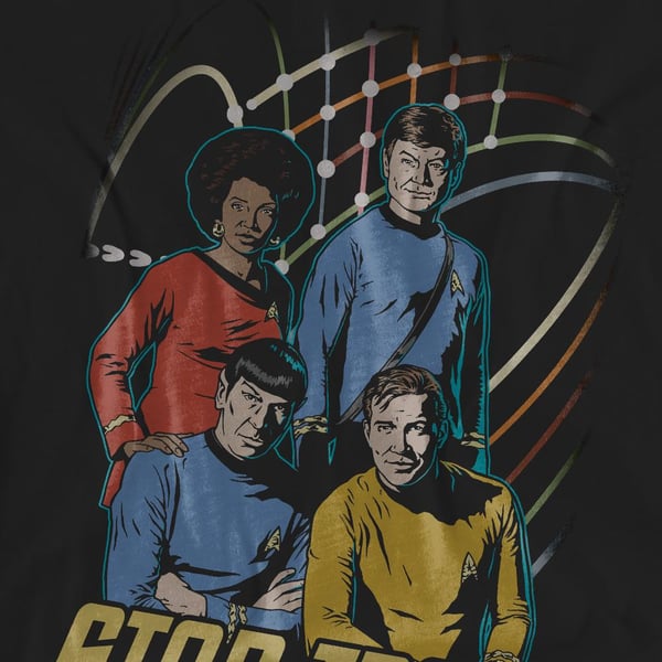 Star Trek Unisex Adult Warp Factor 4 T-Shirt