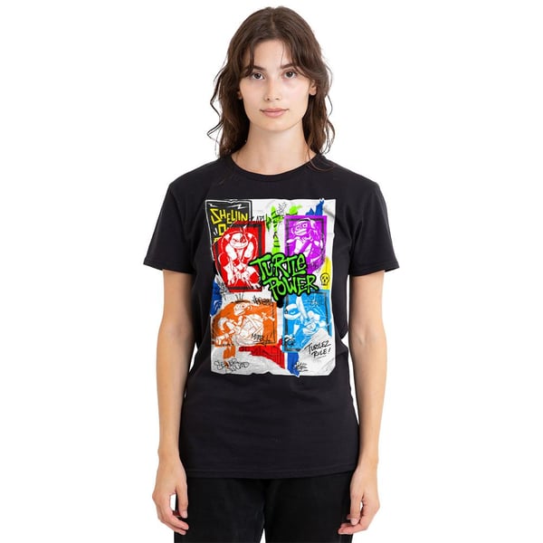 Tales of the Teenage Mutant Ninja Turtles Unisex Adult Lino Poster T-Shirt