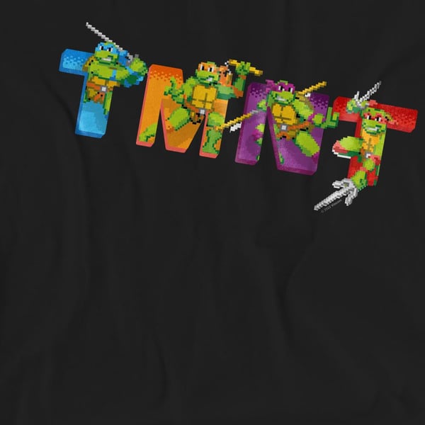 Teenage Mutant Ninja Turtles Unisex Adult Arcade Main Screen T-Shirt
