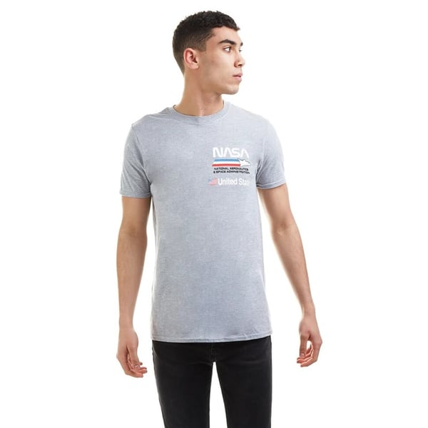 NASA Mens Plane Aeronautics Heather T-Shirt