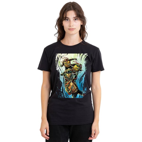 Teenage Mutant Ninja Turtles Unisex Adult Cool Rainbow Warriors T-Shirt