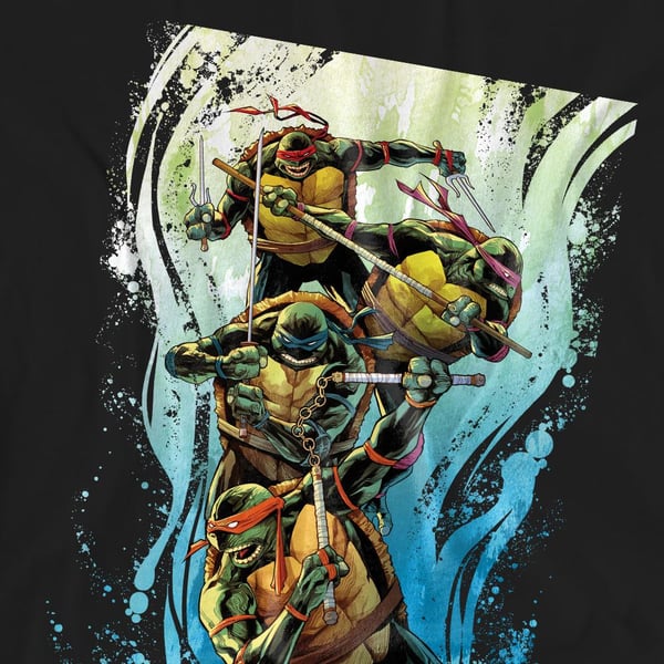 Teenage Mutant Ninja Turtles Unisex Adult Cool Rainbow Warriors T-Shirt