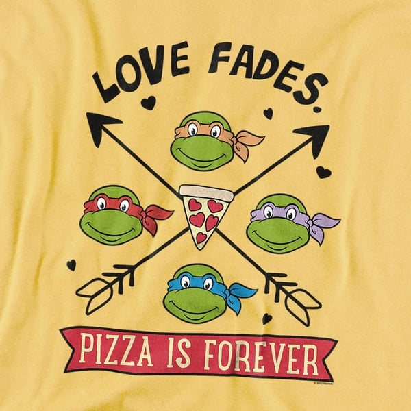 Teenage Mutant Ninja Turtles Unisex Adult Pizza Is Forever T-Shirt
