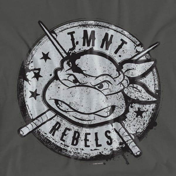 Teenage Mutant Ninja Turtles Unisex Adult Rebels Distressed Logo T-Shirt