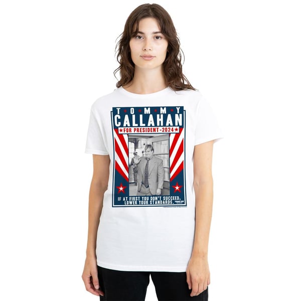 Tommy Boy Unisex Adult Callahan For President 2024 Lower Your Standards T-Shirt