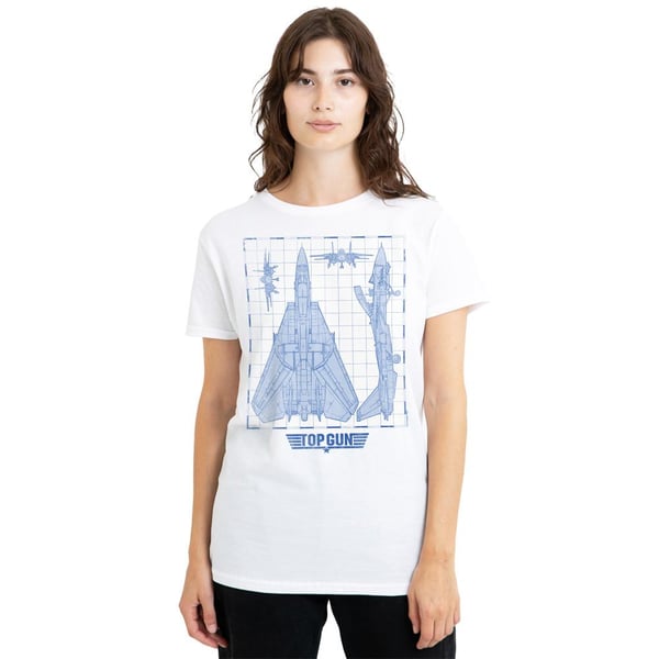 Top Gun Unisex Adult Jet Diagram T-Shirt