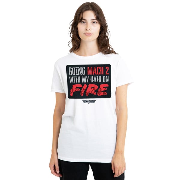 Top Gun Unisex Adult Mach 2 Hair On Fire T-Shirt