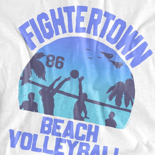 Top Gun Unisex Adult Volleyball In Jeans T-Shirt