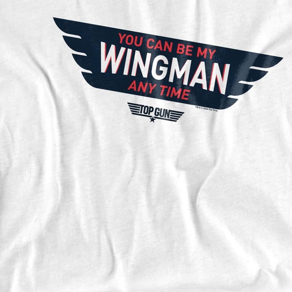 Top Gun Unisex Adult Wingman Anytime T-Shirt