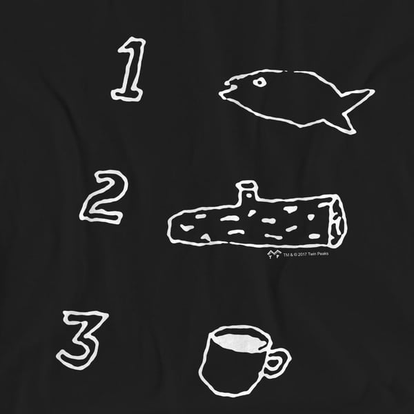 Twin Peaks Unisex Adult Coffee Log Fish T-Shirt