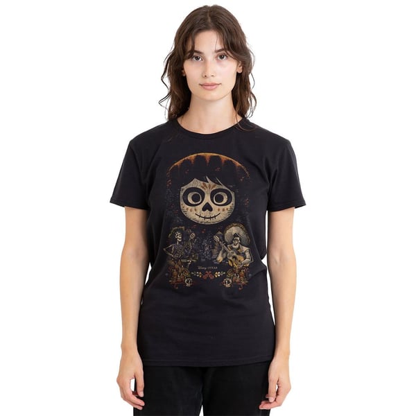 Coco Unisex Adult Ernesto Miguel Hector Painted Poster With Skull T-Shirt