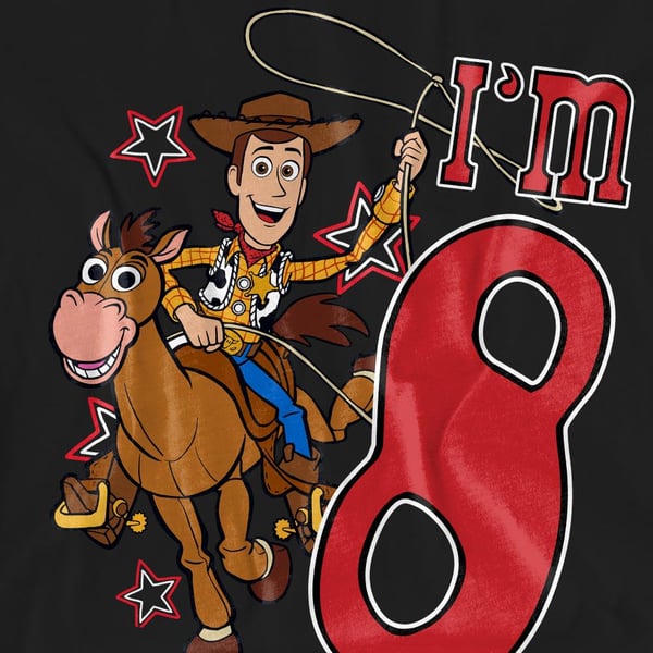 Toy Story Unisex Adult I´m 8 Woody Birthday T-Shirt