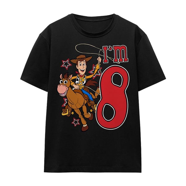 Toy Story Unisex Adult I´m 8 Woody Birthday T-Shirt