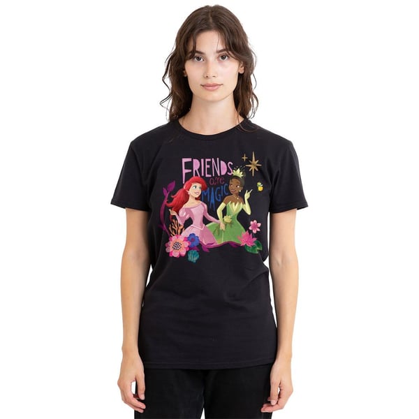 Disney Princess Unisex Adult Friends Are Magic Ariel And Tiana T-Shirt