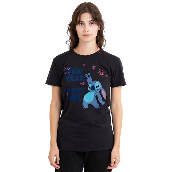 Lilo & Stitch Unisex Adult New Year, Happy Me T-Shirt