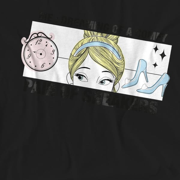 Cinderella Unisex Adult Dreaming Of Comfy Sneakers T-Shirt
